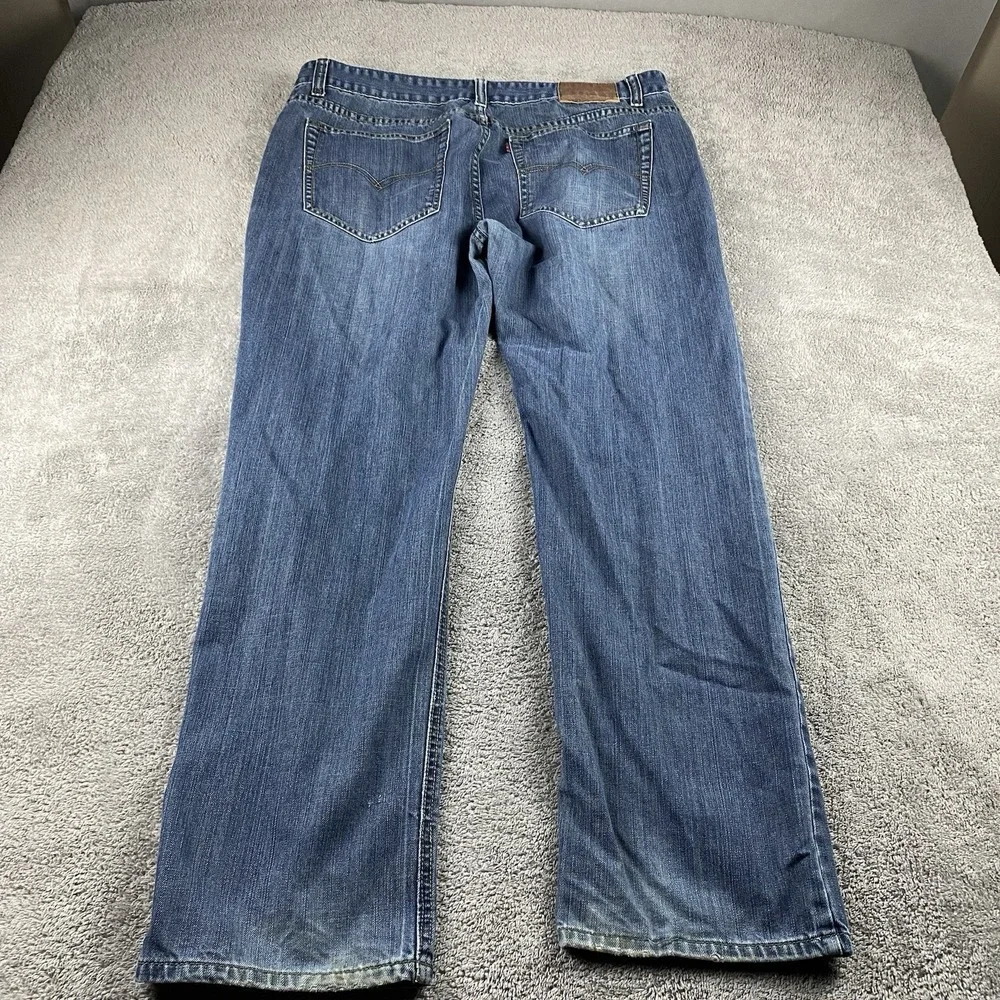 Vintage Levis 523 Straight Leg Jeans Mens 38X32 Blue Medium Wash USA 100% Cotton
